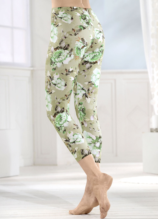 Leggings - Laurina leggings i 7/8-längd, i storlek 036 till 052, i färg OLIVFÄRGIG Utsikt 1